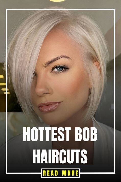 Bob Hairstyles and Bobs Haircuts to Try Severe Bob Haircut, Pulled Back Bob Hairstyle, Short A Line Bob Hairstyles, Short Haircuts For Women Over 40 Popular, Shag Inverted Bob, Medium Inverted Bob Haircut With Layers, Precision Bob Haircut, A Line Bob Style Ideas, Smooth Bob Haircut