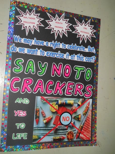 Say no to crackers Say No To Crackers Posters, Sand Paper Art, Say No To Crackers, Diwali Craft For Children, Save Environment, Sand Paper, Diwali Craft, Cute Black Wallpaper, Happy Teachers Day