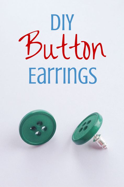 How To Make Button Earrings - Got myself some buttons to use up haha Diy Ring, Fabulous Diy, Diy Buttons, Earring Tutorial, How To Make Buttons, Homemade Jewelry, Button Jewelry, Button Earrings, Button Crafts