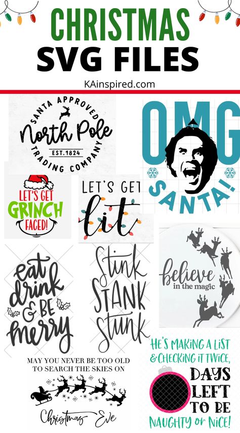 FREE CHRISTMAS SVG FILES Cricut Projects Svg Free, Christian Christmas Svg Free, Santa Claus Svg Free, Free Christmas Svg Files For Cricut Joy, Christmas Cricut Projects Easy Diy, Free Ornament Svg Files For Cricut, Christmas Projects Cricut, Cricut Christmas Ornaments Svg, Christmas Shirt Cricut Ideas