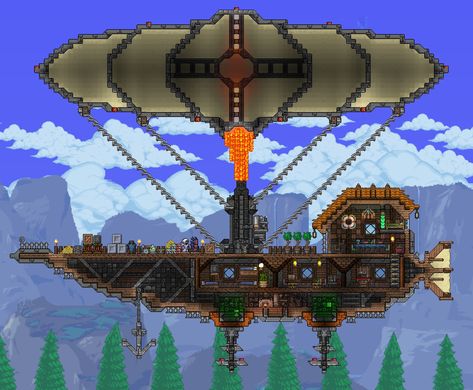 Terraria Cyberpunk, Terraria Floating Island, Terraria Design, Terraria House Ideas, Terraria House Design, Terraria House, Terraria Builds, Minecraft Wall, Terraria