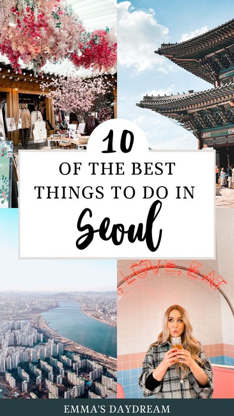 Are you planning a trip to South Korea? If so, you need to make Seoul your first stop. There are countless things to do in Seoul, so creating an itinerary can be tricky. Luckily, I have rounded up all of the very best things to do in Seoul so that you can spend the most perfect 5 days in Seoul, South Korea. | South Korea travel guides and itineraries | Asia Travel Guides #Seoul #Seoultravel #SouthKoreatravel #SouthKorea South Korea To Do List, 2 Days In Seoul, Travel To Korea Seoul, Traveling To Seoul South Korea, Seoul South Korea Itinerary, Trip To Seoul South Korea, Seoul 5 Days Itinerary, Seoul Day Trip, Travel Seoul Korea