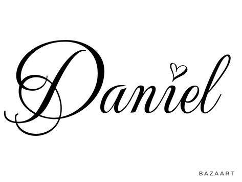 Daniel Tattoo Ideas, Daniel Name Tattoo, D Wallpaper Letter Cute, Daniel Name, Daniel Tattoo, Wallpaper Letter, Fancy Writing, Stencil Outline, Tattoo Stencil Outline