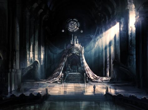 This ALSO might end up being Keya's throne room. I can't decide which I like more honestly. Night Goddess, Fantasy Settings, Dark Castle, Concept Art World, Games Design, Castles Interior, Throne Room, Prince Of Persia, Level Design