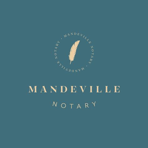 Mandeville Notary Branding on Behance Notary Logo Design, Notary Branding, Notary Logo, Law Branding, Notary Service, Advertising Graphic Design, Notary Public, Service Logo, Business Card Template Design