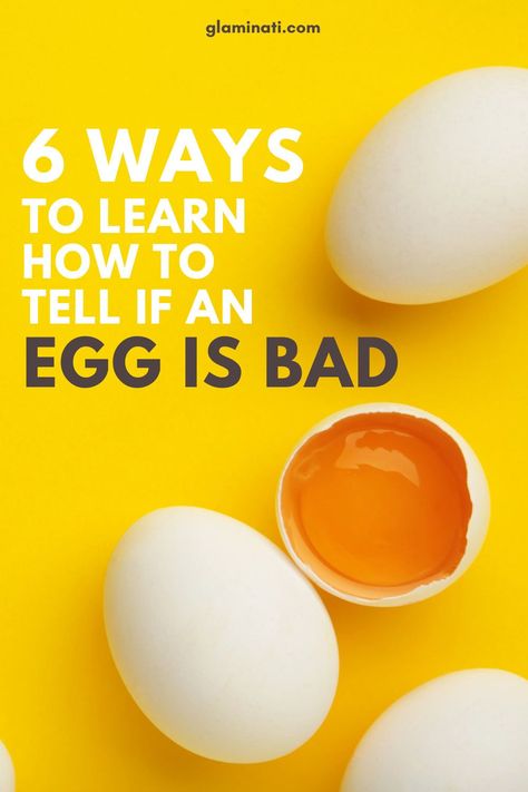 Tips and life hacks as for how to tell if an egg is bad. Read more on Glaminati.com #glaminati #egg #howtotellifaneggisbad #badegg #badeggtest #eggs #eggtest #howtoseeifaneggisbad How To Tell If Eggs Are Good Or Bad, Eggs Good Or Bad Test, How To Tell If Eggs Are Bad, Good Eggs Vs Bad Eggs, Egg Test, Egg Yoke, Rotten Egg, Egg Yellow, Bad Eggs