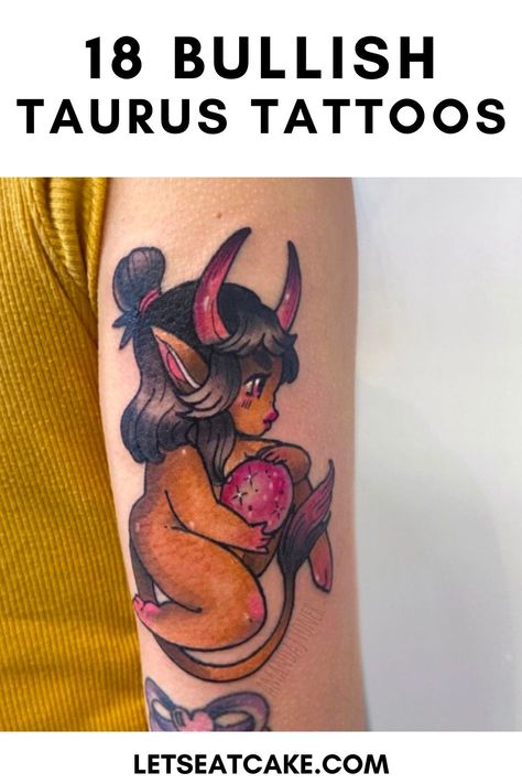 If you're a Taurus, you were born between April 20 and May 20. Show off the strength of the bull with these Taurus tattoo ideas. #taurus #tattoos #astrology Taurus Mermaid Tattoo, Tattoo Ideas Taurus, Tattoos Astrology, Taurus Tattoo For Women, Theigh Tattoos, Taurus Tattoo Ideas, Taurus Bull Tattoos, Taurus Tattoo, Glyph Tattoo