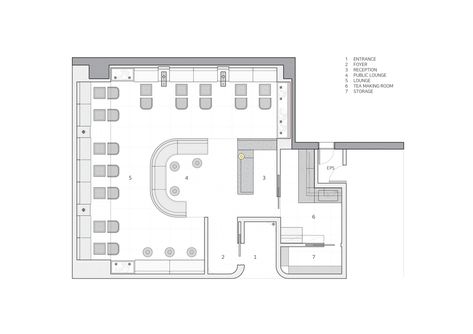 Gallery of Mok-dong Hyundai SAGE Lounge / LABOTORY - 22 Lounge Plan, Sage Lounge, Vip Lounge, Curved Walls, Floor Layout, Design Language, Bar Lounge, Architecture Design, Floor Plans