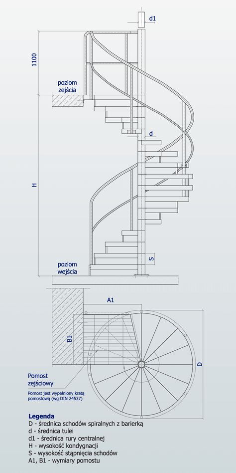 Spiral Stairs Plan, Spiral Staircase Outdoor, Spiral Staircase Plan, سلالم حلزونية, Staircase Drawing, Stair Design Architecture, Round Stairs, Spiral Stairs Design, درج السلم