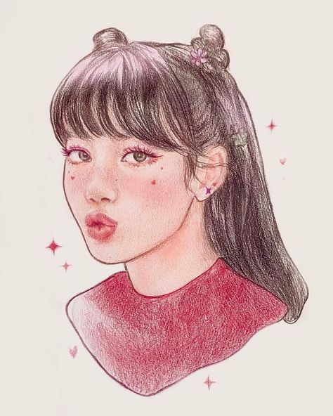 Ilumoone on Instagram: “Kiss kiss fall in love 😘 . . . #lisa #blackpink #lalisamanoban #sketch #doodle #art #drawing #portrait #illustration #makeup…” Blackpink Doodle Art, Lisa Blackpink Drawing, Black Pink Drawing, Lisa Sketch, Drawing Blackpink, Lisa Drawing, Blackpink Drawing, Kiss Kiss Fall In Love, Blackpink Art