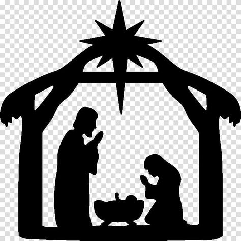 Christmas Black And White, Nativity Scene Diy, Nativity Of Jesus, Nativity Silhouette, Christmas Manger, Jesus Christmas, Silhouette Christmas, Nativity Crafts, Christmas Jesus