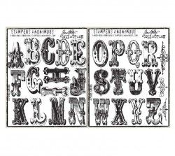 Stampers Anonymous Tim Holtz Cling Mounted Stamps - Cirque Alphabet Stamp Set Storage Binder, Stamp Storage, Alphabet Stamps, Cross Stitch Supplies, Theme Color, Ink Stamps, Joanns Fabric And Crafts, Amazon Art, Ink Pads