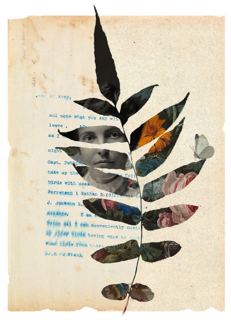 ‘It is a very accessible artform’: Talking collage with Paris Collage Collective | Te Papa’s Blog Tree Collage Art, Collage Plants, Pantone Cards, Collage Minimalist, Multimedia Collage, Plant Collage, Student Inspiration, Leaves Collage, Mixed Media Nature