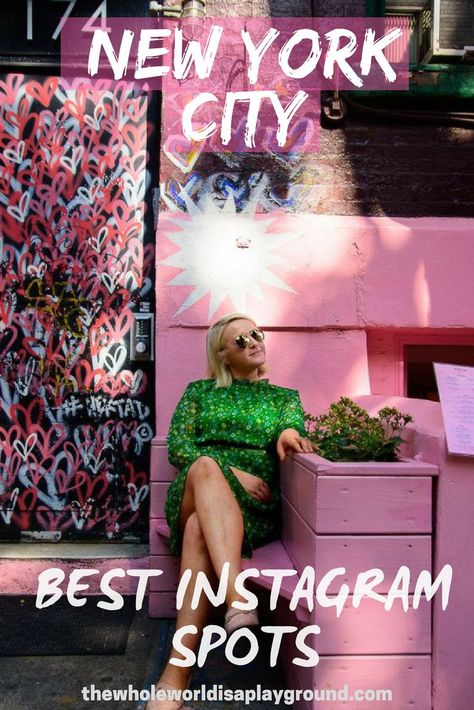 Best Instagram spots in New York, most Instagrammable New York, best Instagram place NYC 2018 #travel #Instagram #NYC Nyc Instagram Spots, Travel Instagram Ideas, Instagram Places, Nyc Instagram, Better Instagram, Voyage New York, York Travel, Instagram Guide, Nyc Skyline