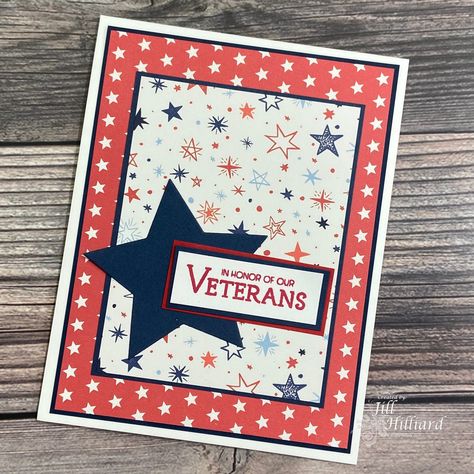 It’s Veteran’s Day! Veterans Day Cards Handmade, Patriotic Cards, Blue Cards, Mail Ideas, Veteran's Day, Military Appreciation, Ctmh Cards, Patriotic Crafts, Veteran’s Day