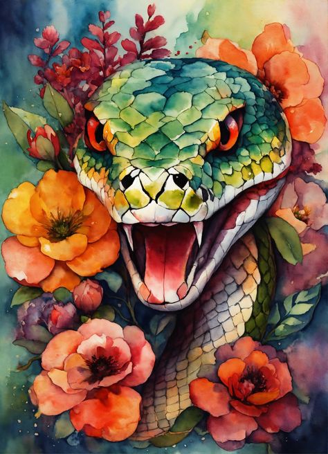 Лексика Snake Painting Aesthetic, Snake Watercolor, Snake Aesthetic, Animal Watercolour, Snake Painting, Pumpkin Vegetable, Poster Color Painting, Water Watercolor, Colorful Snakes