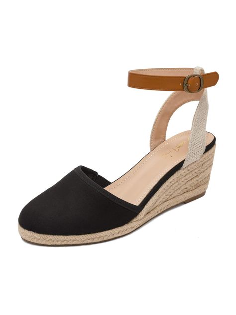 Black Vacation, Women Wedges, Womens Wedges, Espadrilles Wedges, Wedge Sandals, Ankle Strap, Womens Sandals, Espadrilles, Wedges