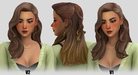 Mods Ts4, Ts4 Clothes, 4 Hairstyles, Sims 4 Patreon, Mod Hair, Cc Hair, 1940s Hairstyles, Pelo Sims, Sims 4 Mm Cc