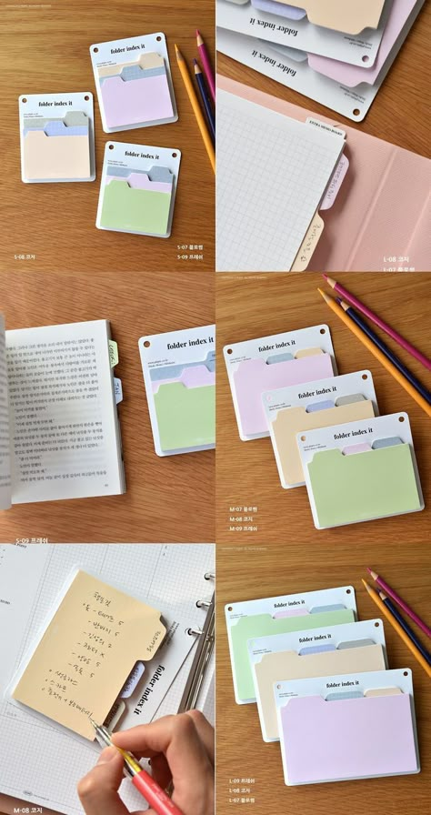 Types Of Sticky Notes, Notepad Design, Stationery Obsession, Cute Stationary School Supplies, Study Stationery, Korean Stationery, Wood Projects Bedroom, Index Page, Bullet Journal Writing