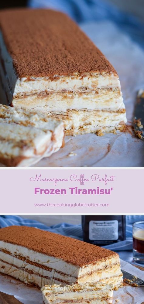 Frozen Tiramisu, Coffee Parfait, Tiramisu Coffee, Parfait Recipe, All Things, Parfait Recipes, Mascarpone Cream, Tea Biscuits, Tiramisu Recipe