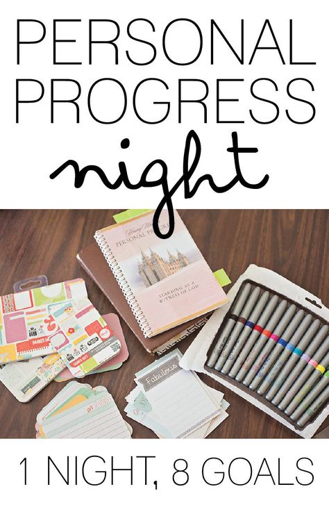 PERSONAL PROGRESS NIGHT: 8 GOALS IN 1 LDS, YOUNG WOMEN, PERSONAL PROGRESS, MUTUAL ACTIVITIES setting goals, goal setting #goals #motivation Mutual Activities, Yw Lesson, Yw Activities, Penanda Buku, Women Activities, Young Women Activities, Lds Young Women, Personal Progress, Youth Activities