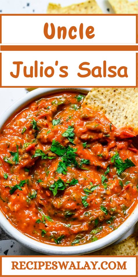 Salsa is a staple in many households, and Uncle Julio's salsa recipe is a delightful way to spice up any meal. This recipe captures the essence of ...
#UncleJulio’s #Salsa #Recipe Papasitos Salsa Recipe, Pace Salsa Recipe Copycat, Pace Salsa Recipe, Popular Side Dishes, Paneer Recipes, Fresh Salsa, Biryani Recipe, Salsa Recipe, Recipe Steps