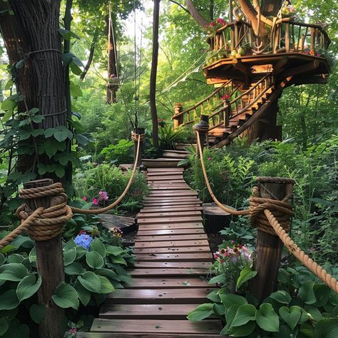 "Enchanted Treehouse Escape: A #magical treehouse peeks through #lush foliage, connected by a #charming wooden #bridge in a serene #nature. #treehouse #forest #wooden #bridge #enchanted #aiart #aiphoto #stockcake ⬇️ Download and 📝 Prompt 👉 https://stockcake.com/i/enchanted-treehouse-escape_872473_826239" Tree House Forest, Cute Tree House, Island Tree House, Treehouse Library, Jesus Background, Beauty Night, Magic Treehouse, Big Tree, Forest Wedding