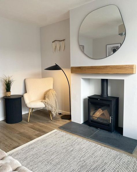 Rugs In Front Of Log Burner, Log Burner Small Living Room, Log Burner In Corner Of Living Room, Contemporary Log Burner, Hanging Log Burner, Log Burner In Kitchen, Lounge Wood Burner, Living Room Log Burner, Wood Burner Living Room