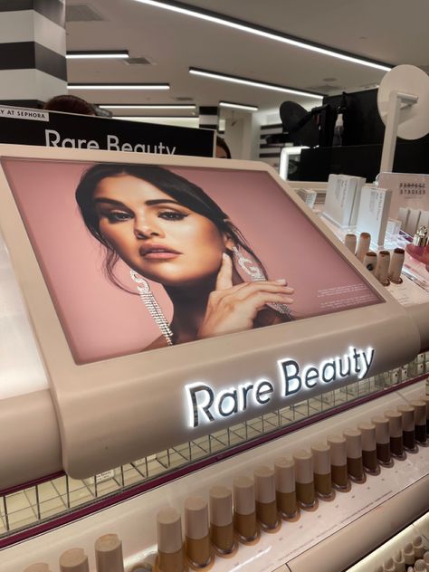 Selena Gomez Rare Beauty Aesthetic, Rare Beauty Sephora, Brand Ambassador Aesthetic, Rare Beauty Selena Gomez, Selena Gomez Rare Beauty, Sephora Aesthetic, Rare Beauty Makeup, Popular Skincare, Selena Gomez Makeup