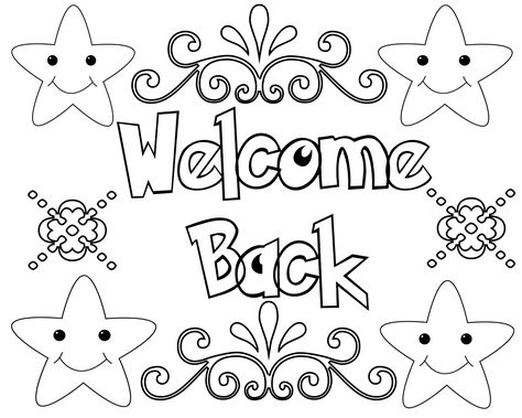 Welcome Back Coloring Pages: Welcome back mom, daddy, back to work and home coloring pages printable for free. Home Coloring Pages, Welcome Back To Work, Welcome Home Cards, Welcome To Preschool, Dover Publications Coloring, Birthday Certificate, Mom Coloring Pages, Welcome Back Home, Camping Coloring Pages