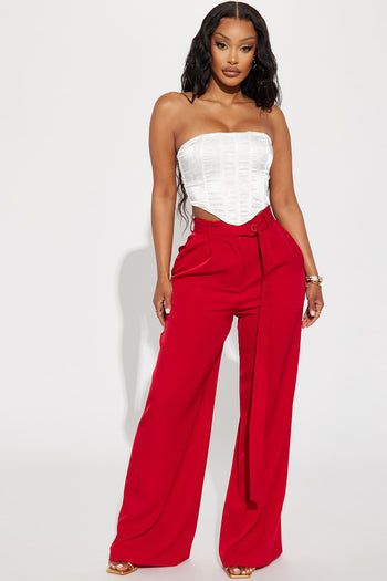 The Choice Is Yours Cargo Pant - Red | Fashion Nova, Pants | Fashion Nova White Flare Pants, Fashion Nova Outfits, Business Outfits Women, Effortlessly Chic Outfits, Swag Outfits For Girls, Fashion Nova Pants, Cute Comfy Outfits, Print Placement