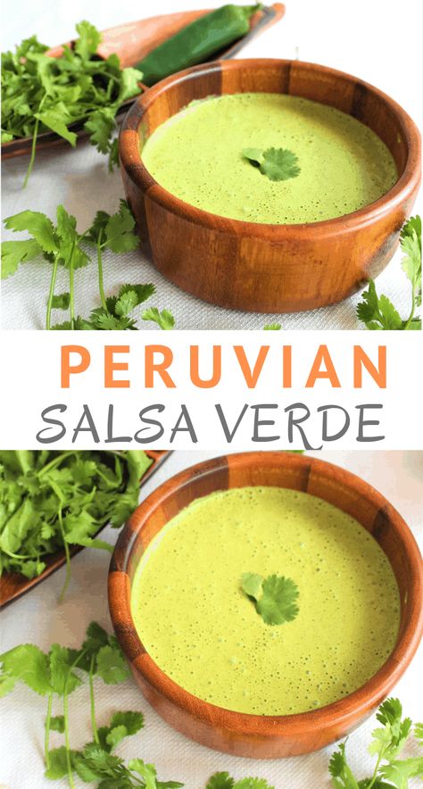 Peruvian Salsa, Spicy Green Sauce, Food International, International Meals, Bangla Recipe, Ecuadorian Food, Peruvian Dishes, Lomo Saltado, Verde Recipe