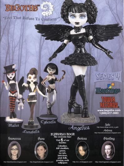 2000s Mall Goth, Goth 2000s, 2000s Toys, 2000s Goth, Character Reference Sheet, Which Witch, Emily The Strange, Living Dead Dolls, Vampire Goth