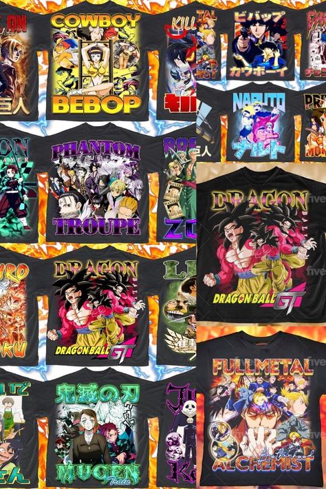 I will design a crazy vintage 90s bootleg anime hoodie and t shirt Balls Shirt, Anime Hoodie, Custom Tshirt Design, Anime Shirt, Design Bundles, Vintage Tees, Dragon Ball Z, Vintage Shirts, Vintage Tshirts