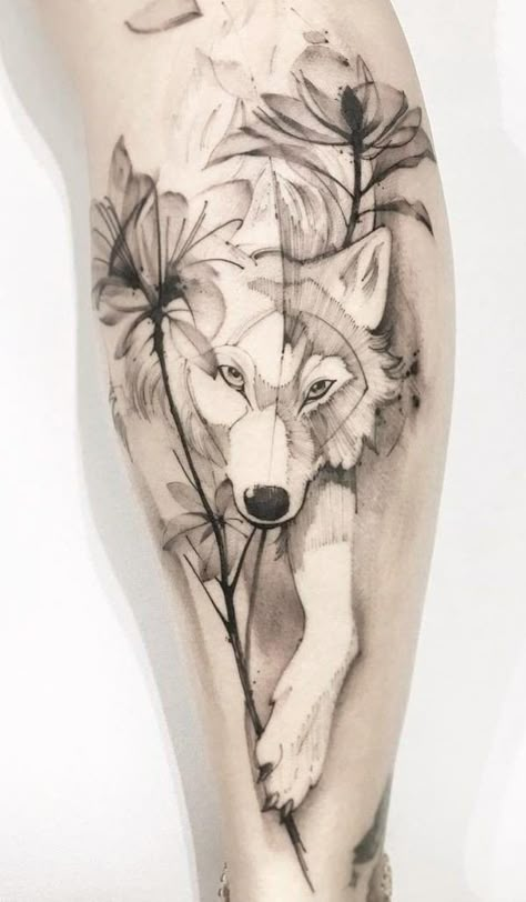 Wolf Tattoos For Women, Wolf Tattoos Men, Wolf Tattoo Design, Inspiration Tattoos, Geniale Tattoos, Top Tattoos, Tattoo Feminina, Wolf Tattoos, Wolf Tattoo