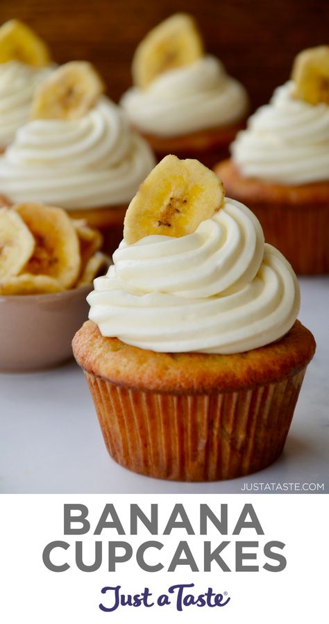 Banana Cake Cupcakes, Banana Cupcake Recipe Easy, Banana Cupcakes Recipe, Banana Cupcakes Easy, Banana Cupcake Recipe, Banana Cupcakes With Cream Cheese, Best Cupcakes Ever, Cupcake With Cream Cheese Frosting, Banana Cupcake