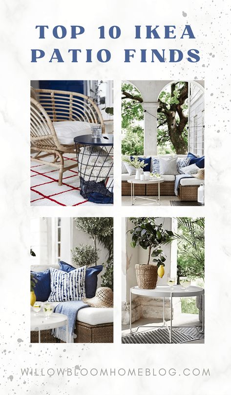 Top 10 IKEA Patio Finds Gladom Ikea, Best Ikea Finds, Ikea Patio Furniture, Patio For Entertaining, Ikea Patio, Ikea Outdoor Furniture, Ikea Garden Furniture, Ikea Outdoor, Patio Seating Area