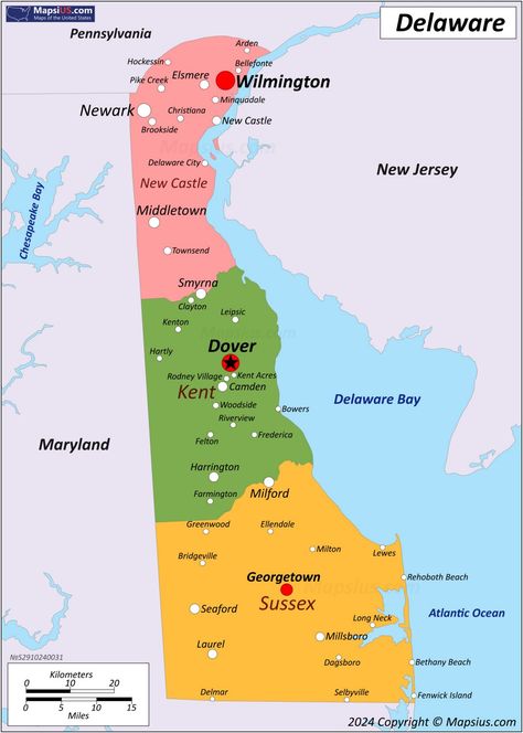 Map of Delaware Delaware Aesthetic, Fenwick Island, Delaware State, Bethany Beach, Rehoboth Beach, United States Map, Chesapeake Bay, State Map, Atlantic Ocean