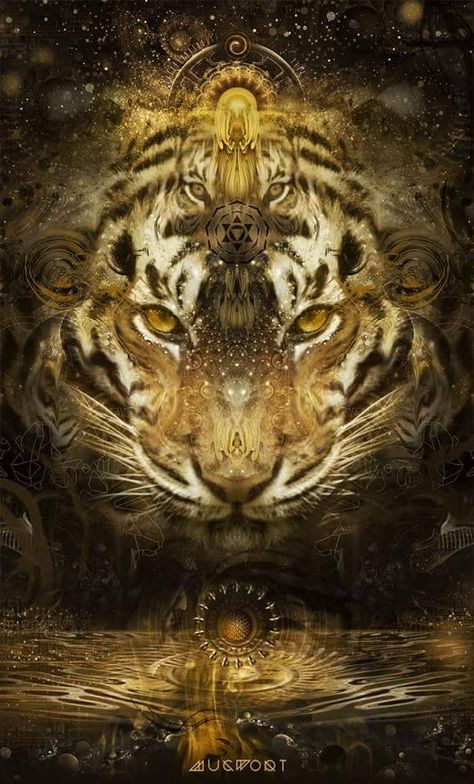 Tiger Spirit Animal, Tiger Images, Tiger Wall Art, Tiger Pictures, Animal Guides, Power Animal, Tiger Art, Animal Totems, Visionary Art