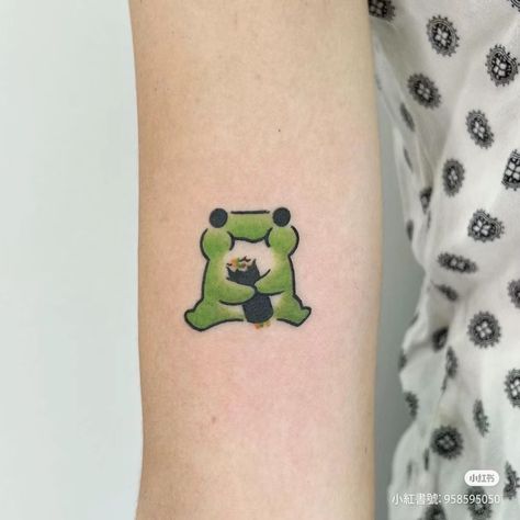 Funny Tattoo Designs, Buoy Tattoo, Small Funny Tattoos, Funny Tattoo, Frog Tattoo, Frog Tattoos, Be Serious, Cute Little Tattoos, Cute Tiny Tattoos