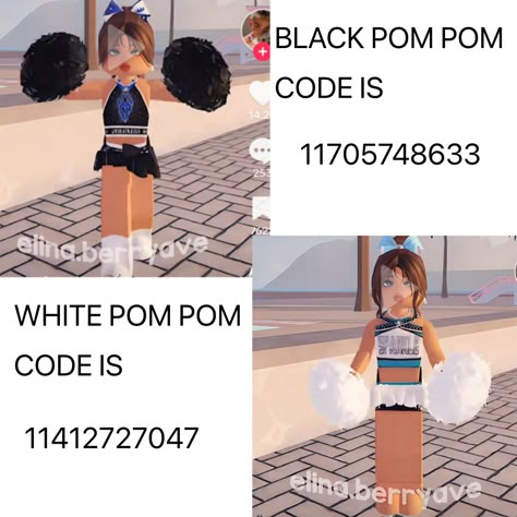 Cheerleading Roblox Codes, Pom Pom Codes For Berry Ave, Roblox Cheer Pom Pom Codes, Bloxburg Pom Pom Codes, Roblox Pom Pom Codes, Roblox Codes Cheerleader, Cheerleader Roblox Code, Berry Avenue Codes Clothes Cheerleader, Cheer Outfits Berry Ave