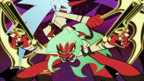 Kneesocks Daemon, Scanty And Kneesocks, Panty And Stocking Anime, Panty Stocking, Panty And Stocking, Sister Poses, Vs Angels, The Exorcist, Ghost Hunting