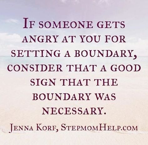 Boundaries are a good thing, especially if its dealing with family and there is drama, negativity, toxicity.    If they get mad, yes, its a good sign that the boundary was necessary.   I do not allow negativity into my world and put boundaries when necessary...even if its with family.   Boundaries are important to your emotional, mental, physical, financial, and relational well being.   You are not “wrong” for placing them.  You are honoring yourself by doing so. Boundaries Are Important, Boundaries For Family, People Who Need Constant Attention, Not Dealing With Drama Quotes, Deal With People How They Deal With You, Setting Boundaries With Narcissistic Parent, Respect My Boundaries Quotes Family, Sticking To Your Boundaries, Boundaries With Family Members