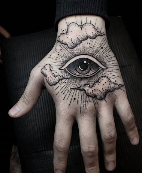 Seeing Eye Tattoo, Eye Tattoo Meaning, Gotik Tattoo, Small Wave Tattoo, Hand Tattoo Ideas, All Seeing Eye Tattoo, Tattoo Schrift, Tattoo Inspiration Men, Skeleton Hand Tattoo