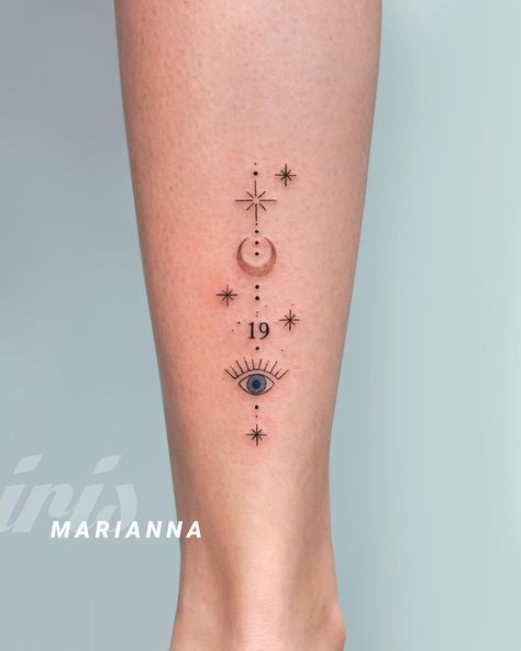 Iris Tattoo Studio on Instagram: “Xiomara's dainty tattoo 👁✨ 🇺🇸 #IRISbyMarianna Book your appointment with @mariannaddking today! Link in bio.” Girlfriend Tattoos, Dainty Tattoo, Iris Tattoo, Surreal Tattoo, Faith Tattoo, Sternum Tattoo, Badass Tattoos, Dainty Tattoos, Family Tattoos