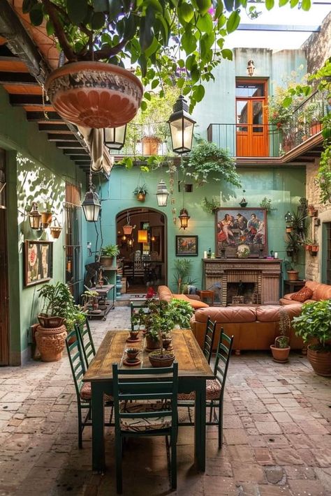 Green Esthetic, Dream Life House, Mexican Home, Unique House Design, Style Deco, Dream Living, Diy House, Backyard Makeover, Drawing Inspo