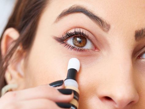 How and Where to Apply Concealer in 3 Easy Steps | Makeup.com Where To Apply Concealer, Contour Tricks, Instant Age Rewind Concealer, Apply Concealer, Simple Makeup Tips, Covering Dark Circles, Eyebrow Makeup Tips, How To Apply Concealer, Best Concealer