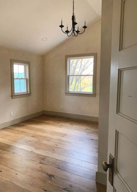 How we stained, finished and installed our new pine flooring in our renovation. #flooring #pinefloors #diy Diy Pine Floors Wide Plank, Light Pine Flooring, Wide Pine Flooring, How To Stain Hardwood Floors, Pine Flooring Stain Colors, Diy Pine Floors, Tongue And Groove Pine Flooring, Pine Plank Floors, Reclaimed Pine Floors