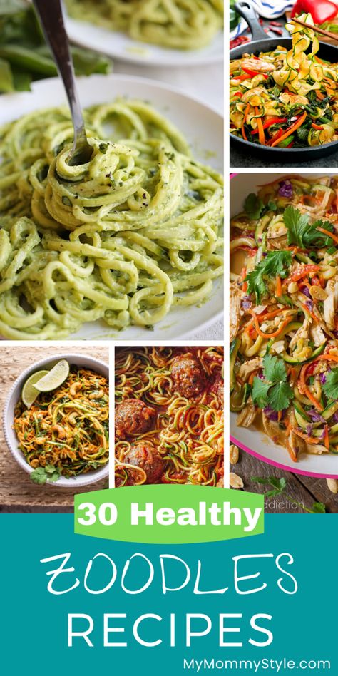 zoodle recipes Zoodle Recipes Healthy, Cooking Zoodles, Zucchini Noodle Recipes, Zoodle Recipes, Veggie Noodles, Spiralizer Recipes, Lean And Green Meals, Mommy Style, Zucchini Recipes