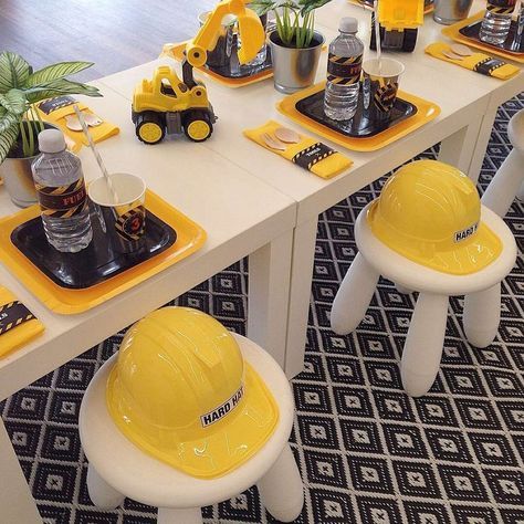 Construction 3rd Birthday Party, Construction 3rd Birthday, Construction Birthday Party Ideas, Construction Birthday Cake, Digger Birthday, Construction Theme Birthday Party, Construction Theme Party, Construction Birthday Party, Monster Trucks Birthday Party